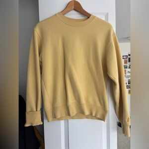 Aritzia TNA Yellow Crewneck Sweatshirt